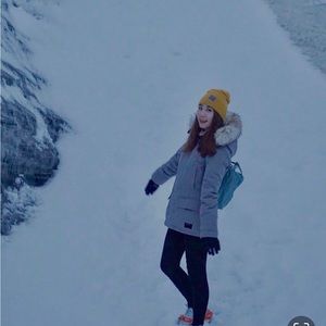 Aritzia Warmest waterproof LARSEN Parka, golden by Tna